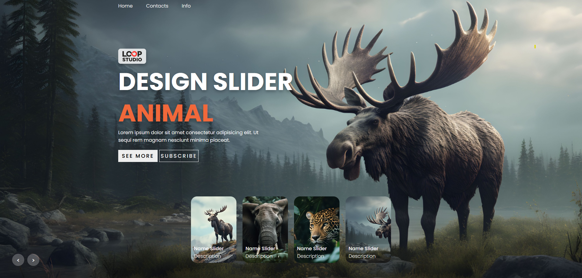 Animal slider